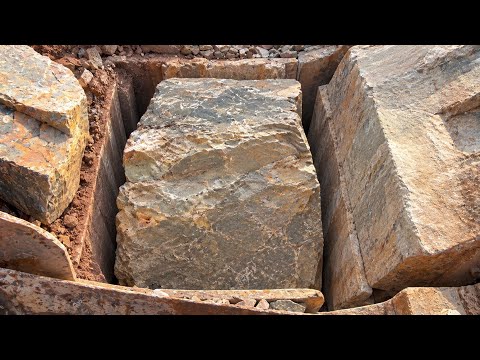 GIANT 4X Bigger Stones in a Quarry Massive Rock Blocks
