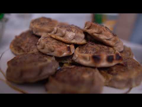 Making traditional Udmurt pies. Russian nations cuisine and