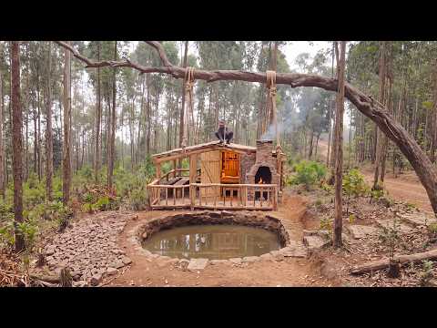 69 Days Building a Cozy WOODEN CABIN Deep in the Forest