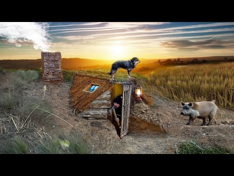 Building of a dugout for survival Boar attack