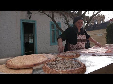 Life in DAGESTAN Lezgian village. Making traditional