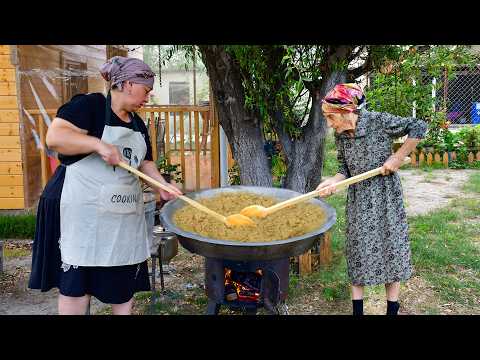Grandma Making Traditional Azerbaijani Helva | Delicious