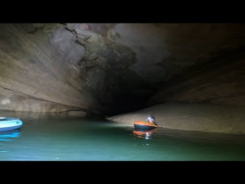 Massive River Deep Inside A Cave