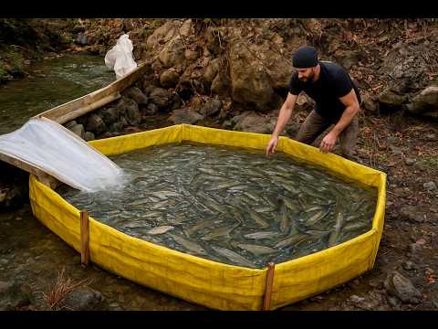 He Catches 200 kilos of Fish Every day With his Fish Trap.