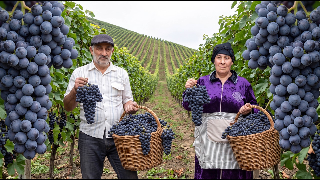Far from Civilization: Harvesting Giant Grapes High in the
