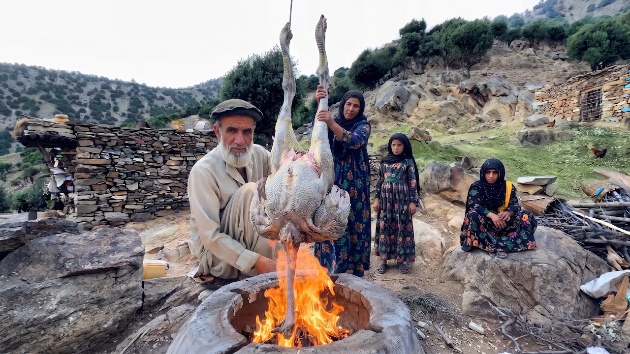 Peaceful Mountain Life Traditional Village Cooking Over