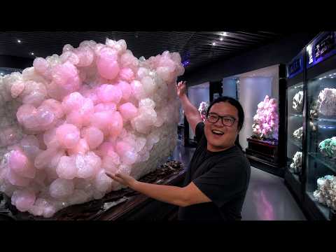 Private Gallery of the Biggest Pink Calcites in the World