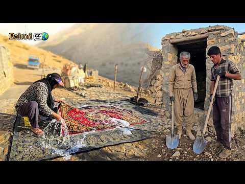 Nomadic construction mission; Jahangir and Ali digging a