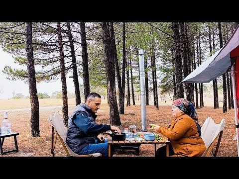 KAR VE YAĞMURDA KAMP YAPTIK.