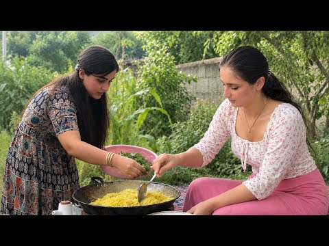 IRAN Rural life Fresh Garden Herbs & Delicious Persian