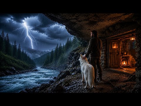 Trapped in Rain Built a Secret Shelter with My Dog