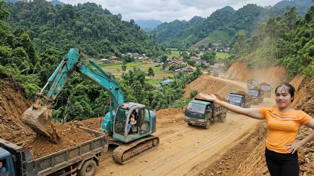 Binh continued transporting soil to build roads for the