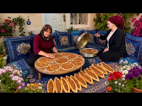 Pratik Ve Kolay Ev Tandırında Etli Pide Yapımı \ Köy Yaşamı