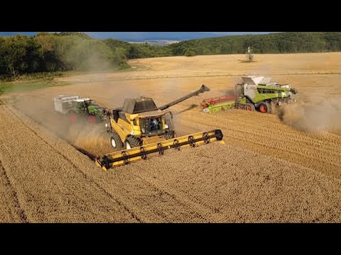 Žatva 2026 New Holland CR9 90 2x Claas Lexion 8800TT /