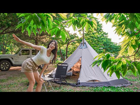 Camping in the Healing ForestㅣCamp ASMRㅣNortent Lavvo6