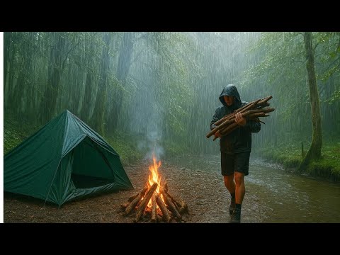 Camping in heavy rain – Camping in a torrential downpour by