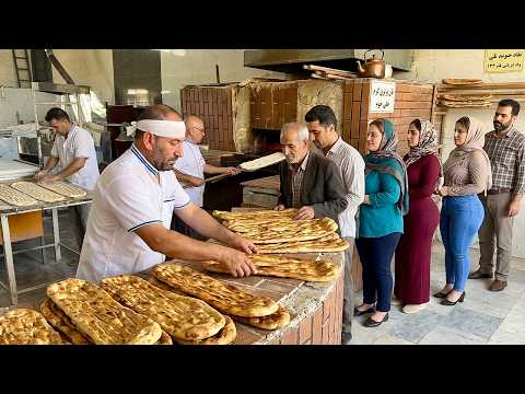Baking Bread Traditional Iranian Barbari Bread Amazing