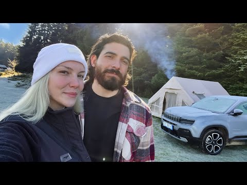 ELEKTRİKLİ ARABAYLA KAMPA GİDİLİR Mİ? Her Şey Buz Tuttu
