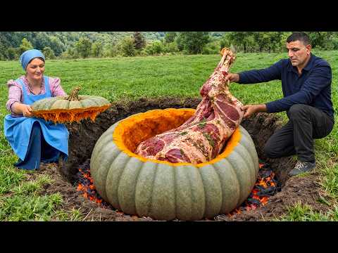 Whole Lamb In A Giant Pumpkin With Pineapple Marinade