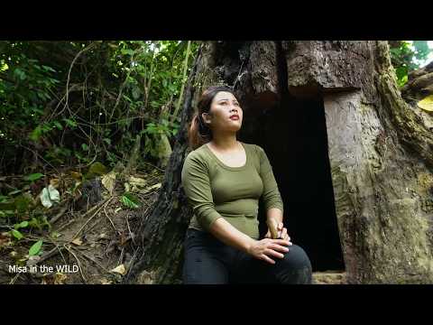 I Built a Secret Shelter Inside a Giant Tree in 90 Days