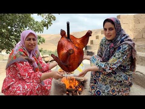 Cooking the Tastiest Roast Chicken High in the Iranian