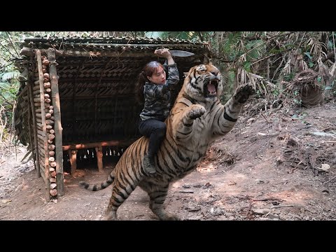 survival skills, building a new shelter and being attacked