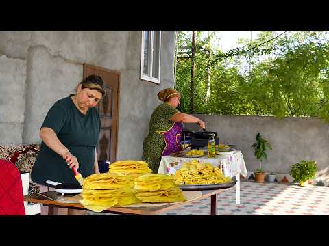 Making Traditional Blinchik from Meat - Azerbaijan Food