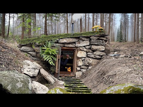 Building a stone hut in a secret location
