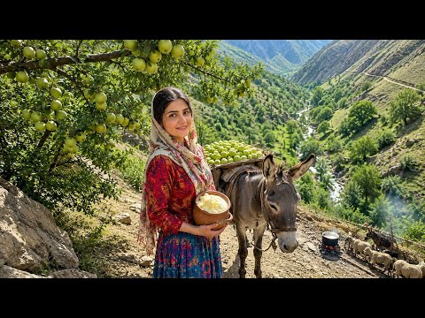 Harvesting Fresh Apple & Traditional Cooking | Village