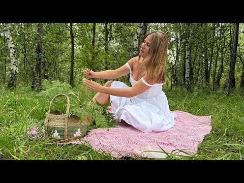 Russian Village Girl Life Feeding Swans