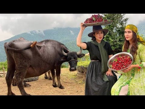 Rural breakfast with grandmother's jam and bread and