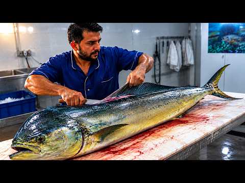 Fish Fillet Huge Mahi Mahi Fish Cutting