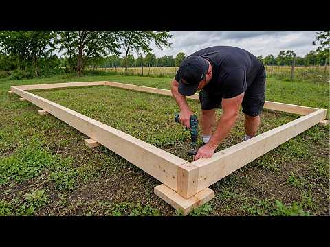 Man Builds Amazing 2-STORY WORKSHOP Using LOGS Start To
