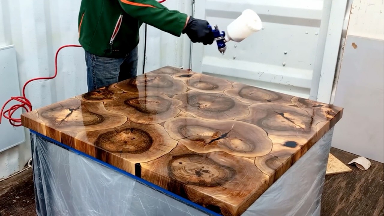 Epic Huge Tree To Table & 100-Year Workbench Restoration