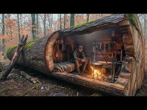 Building a Secret Dugout Inside a Hollow Tree Building
