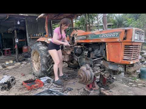 The process of a genius girl repairing and restoring the