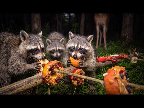 We put APPLE DONUTS in the woods a BUCK took over
