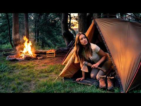 Solo Camping in the Forest The Night the Darkness