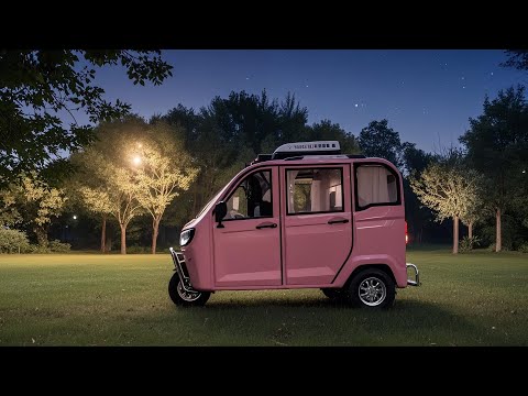 World smallest car camping, rest in tricycle cozy space