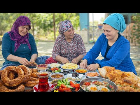 Kırsalda Köy Evi Sabah Kahvaltısı Ramazan Ayı İftar Sahur
