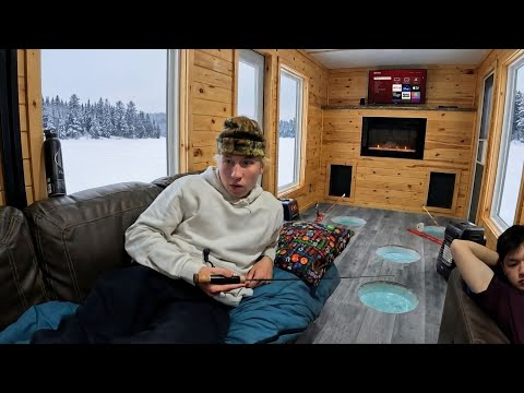 24 Hours in a Luxury Ice Fishing Shack