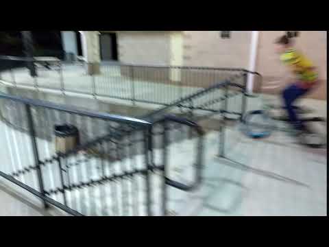 BMX crash down stairs: pain in the butt