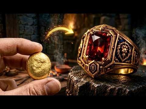 How I made an 18k Gold High Fantasy Ring - Creating a
