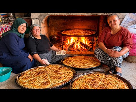Yüksek Dağlarda Nurgül Yengenin Köy Evi Tandırda Börek