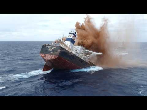 Watch This 300,000-Ton Ship Disappear The Final Moments