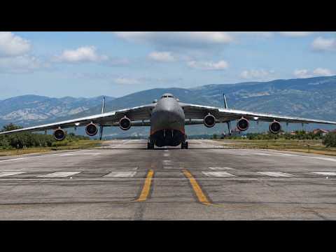 Antonov AN-225 Departs Skiathos Giant Aircraft Takes on