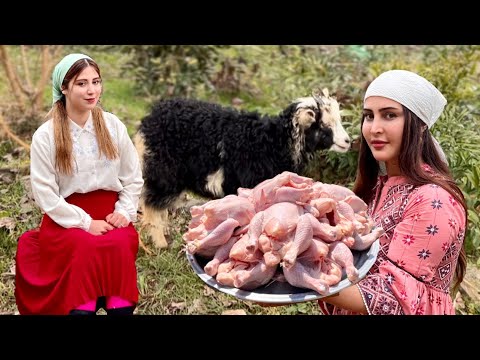 Iranian Rainy Day Baking: Making a Chicken Cake in the