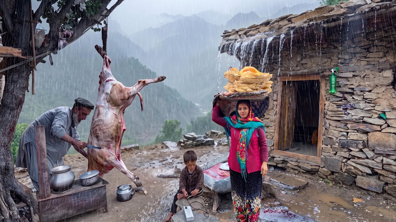 Heavy Rain and Strong Thunderstorms in an Afghan Mountain