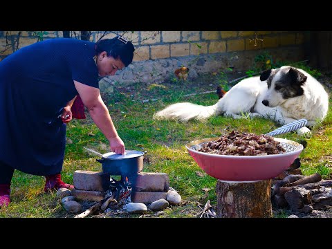 Rural Village Life: Roasted Lamb Liver on the Campfire,