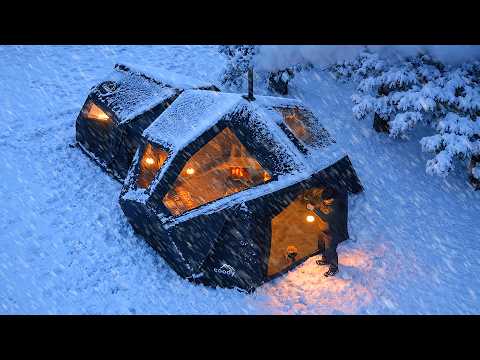 7 Days of Heavy Snow Camping with My Dog Binge Watching